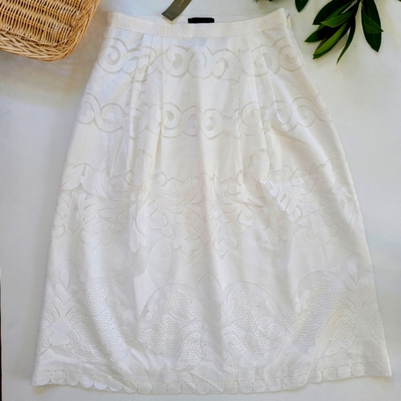J. Crew White Lace Midi Skirt - Picture 2 of 11